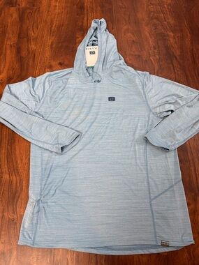 Avid Performance Pacifico Light Blue Hooded Long Sleeve Shirt